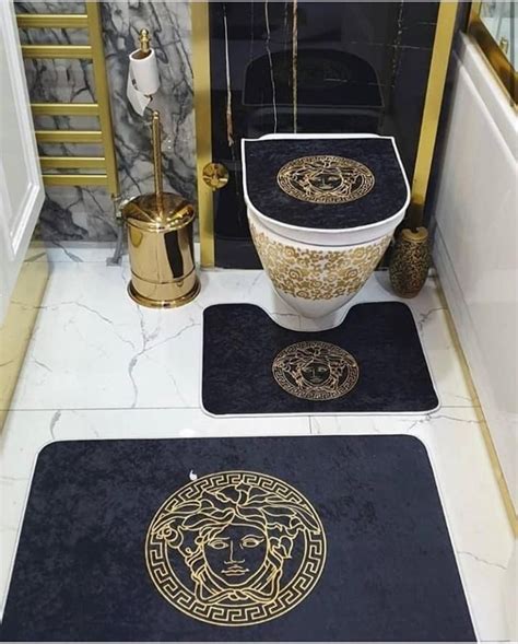 versace badelatschen weiß|versace bath linen set.